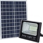 مصباح كشاف LED يعمل بالطاقة الشمسية (ابيض، 100 واط)، أكريليك