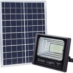 مصباح كشاف يعمل بالطاقة الشمسية فائق السطوع 100 واط 30000mAh 196 LED خارجي مقاوم للماء مع جهاز تحكم عن بعد شمسي لافتات الحديقة والفناء والممرات من جيه
