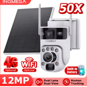 12MP 50X التكبير عدسة مزدوجة 4G SIM كاميرا تعمل بالطاقة الشمسية واي فاي مراقبة خارجية PTZ كشف الإنسان تسجيل الأمن كاميرا للرؤية الليلية